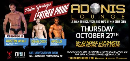 Adonis Lounge Palm Springs Leather Pride Austin Wolf Dean Coxx 2016-10-27
